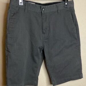 Volcum Men's Gray Shorts size 28” skater flat front classic